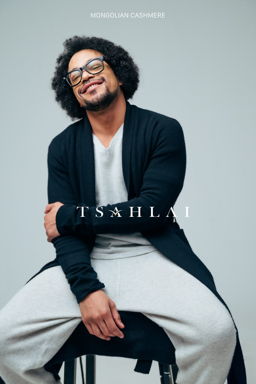 남성용 롱 카디건