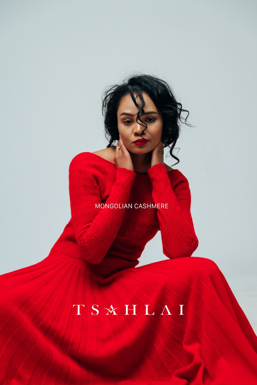 긴팔 니트 드레스